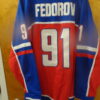 Detroit Red Wings/Team Russia #91 Sergei Fedorov Olympic Jersey