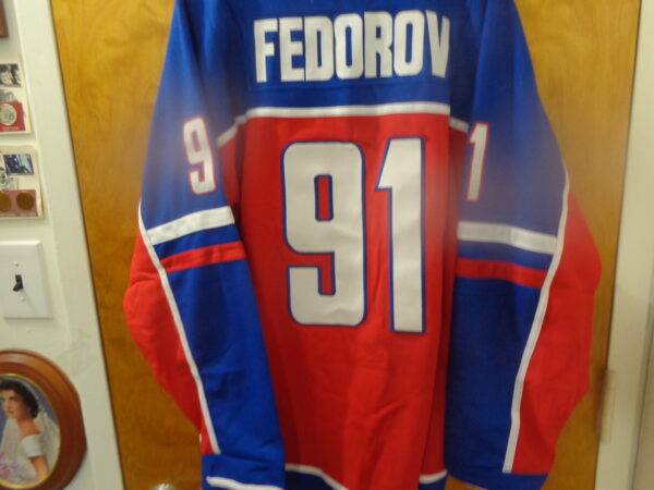 DSC00060 Detroit Red Wings/Team Russia #91 Sergei Fedorov Olympic Jersey