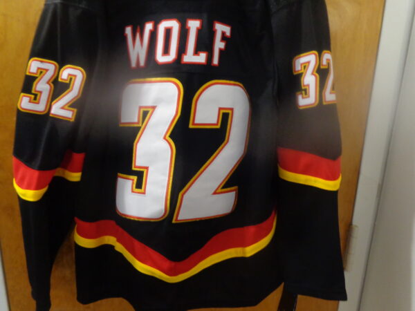 Calgary Flames #32 Dustin Wolf Blasty Horse 3rd Alternate Jersey