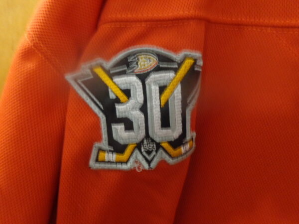 DSC00218 Anaheim Ducks #91 Leo Carlsson 30th Anniversary CUSTOM Jersey